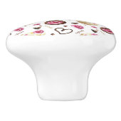 Waterverf cupcakes keramische knop (Zijkant)