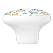 Waterverf cupcakes keramische knop (Zijkant)