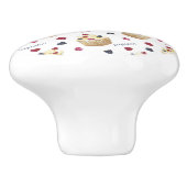 Waterverf cupcakes keramische knop (Zijkant)