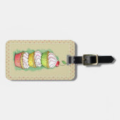 Waterverf cupcakes. Keukenillustratie. Bagagelabel (Voorkant horizontaal)