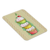 Waterverf cupcakes. Keukenillustratie. Magneet (Rechterzijde)