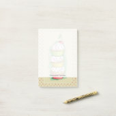Waterverf cupcakes. Keukenillustratie. Post-it® Notes (Op bureau)