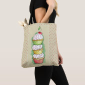 Waterverf cupcakes. Keukenillustratie. Tote Bag (Dichtbij)
