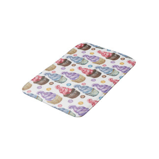 Waterverf cupcakes kleurig badmat