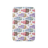 Waterverf cupcakes kleurig badmat (Voorkant Verticaal)