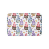 Waterverf cupcakes kleurig badmat (Voorkant)