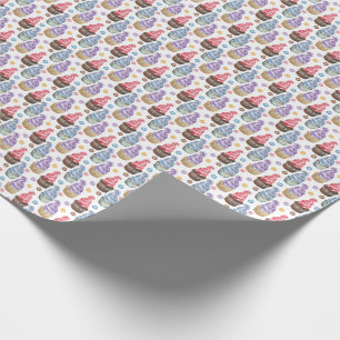 Waterverf cupcakes kleurig cadeaupapier
