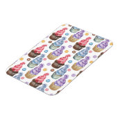 Waterverf cupcakes kleurig magneet (Linkerzijde)