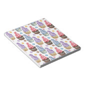 Waterverf cupcakes kleurig notitieblok (Schuin)