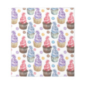 Waterverf cupcakes kleurig notitieblok (Voorkant)