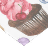 Waterverf cupcakes kleurig tafelkleed (Gekanteld)