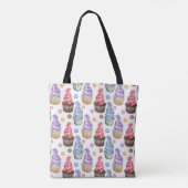 Waterverf cupcakes kleurig tote bag (Achterkant)