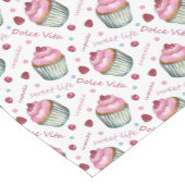 Waterverf cupcakes korte tafelloper (Hoek)