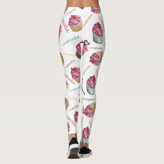 Waterverf cupcakes leggings (Achterkant)