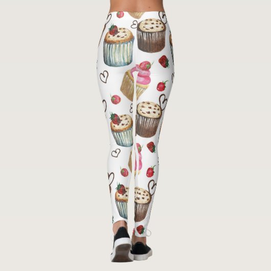 Waterverf cupcakes leggings (Achterkant)