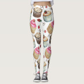 Waterverf cupcakes leggings (Voorkant)