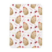 Waterverf cupcakes magneet (Verticaal)