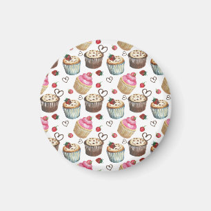 Waterverf cupcakes magneet