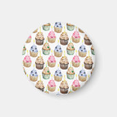 Waterverf cupcakes magneet (Voorkant)