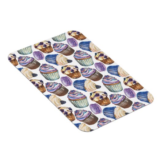 Waterverf cupcakes magneet (Rechterzijde)