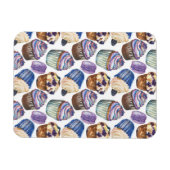 Waterverf cupcakes magneet (Horizontaal)
