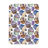 Waterverf cupcakes magneet (Verticaal)