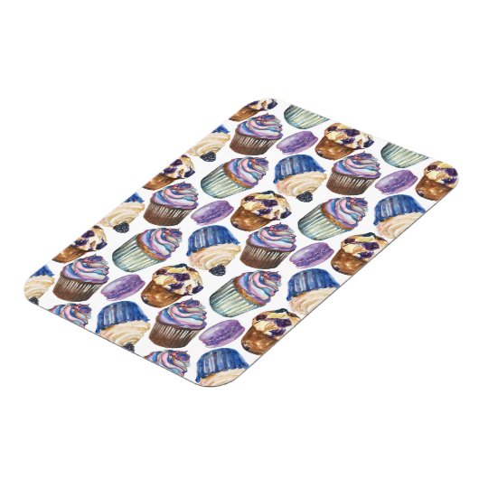 Waterverf cupcakes magneet (Linkerzijde)