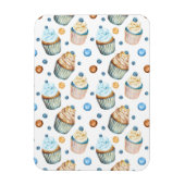 Waterverf cupcakes magneet (Verticaal)