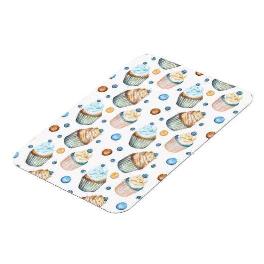 Waterverf cupcakes magneet (Linkerzijde)