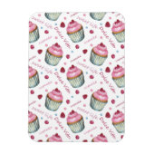 Waterverf cupcakes magneet (Verticaal)