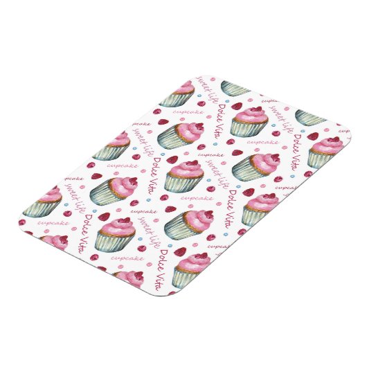 Waterverf cupcakes magneet (Linkerzijde)