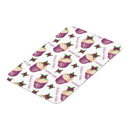 Waterverf cupcakes magneet (Linkerzijde)