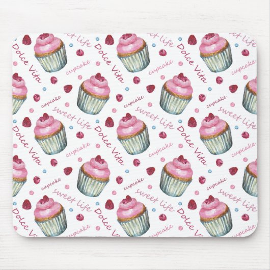 Waterverf cupcakes muismat (Voorkant)
