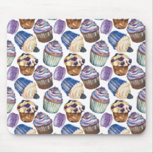 Waterverf cupcakes muismat