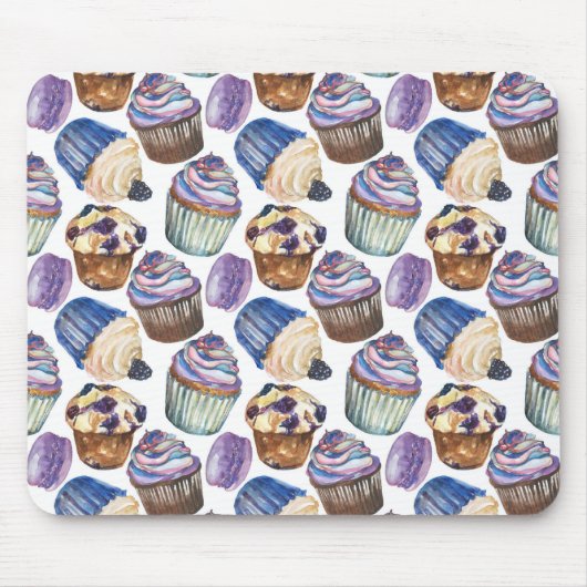 Waterverf cupcakes muismat (Voorkant)