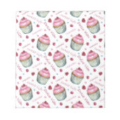 Waterverf cupcakes notitieblok (Voorkant)