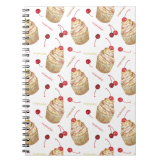 Waterverf cupcakes notitieboek