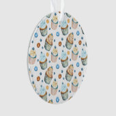 Waterverf cupcakes ornament (voorkant)