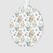 Waterverf cupcakes ornament (voorkant)