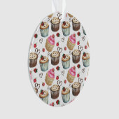 Waterverf cupcakes ornament (voorkant)