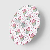 Waterverf cupcakes ronde klok (Hoek)