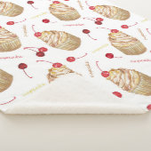 Waterverf cupcakes sherpa deken (3/4)