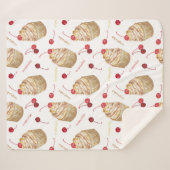 Waterverf cupcakes sherpa deken (Voorkant (horizontaal))