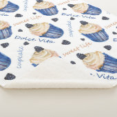 Waterverf cupcakes sherpa deken (3/4)