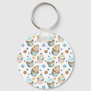 Waterverf cupcakes sleutelhanger