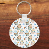 Waterverf cupcakes sleutelhanger (Voorkant)