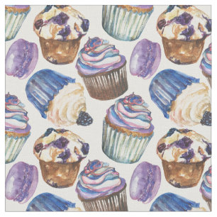 Waterverf cupcakes stof