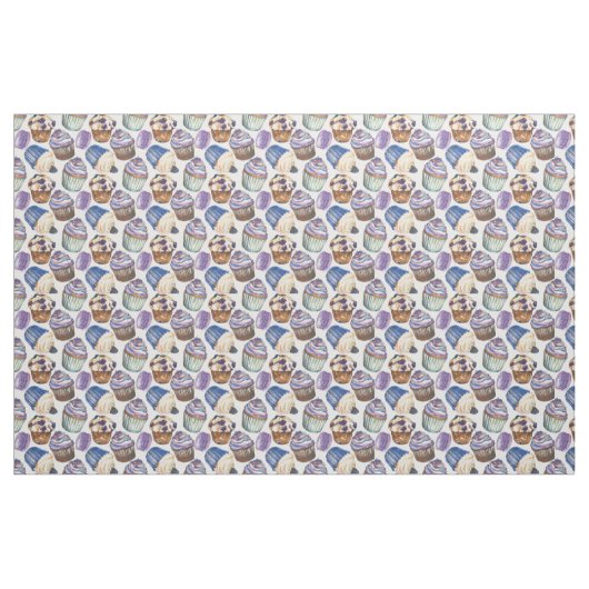 Waterverf cupcakes stof (Fat Quarter)