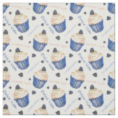 Waterverf cupcakes stof (Swatch)