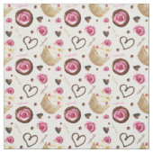 Waterverf cupcakes stof (Swatch)